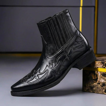 | Jovino Men’s Italian Leather Vintage Boots