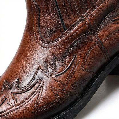 | Jovino Men’s Italian Leather Vintage Boots